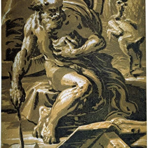 Diogenes, after 1527. Artist: Ugo da Carpi