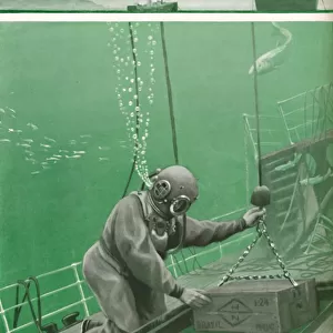 A Diver Working Under Enormous Pressure, 1935