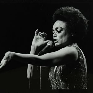 Eartha Kitt performing at the Forum Theatre, Hatfield, Hertfordshire, 20 March 1983
