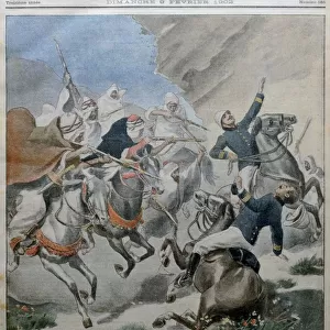Two French army captains attacked and killed by Morrocans, Morocco, 1902