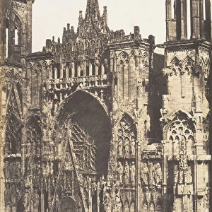 Haut de Portail, Cote de la Place, Cathedrale de Rouen, 1852-54