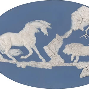 Horse Frightened by a Lion (Episode A), modeled 1780. Creator: Josiah Wedgwood