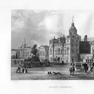 Horse Guards, London, 19th century. Artist: J Woods