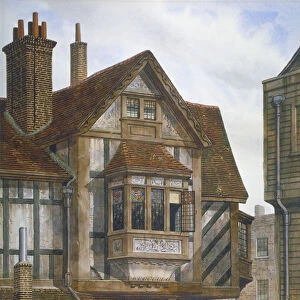 Houses in Bishopsgate, City of London, 1860. Artist