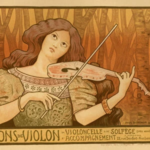 Lecons de Violon (Poster), 1898. Artist: Berthon, Paul (1872-1909)