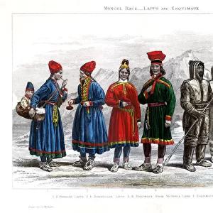Mongol Race, Lapps and Esquimaux, 1800-1900. Artist: A Portier