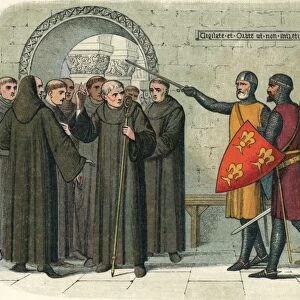 The monks of Christchurch expelled, 1209 (1864). Artist: James William Edmund Doyle