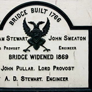 Old Bridge sign, Perth, Scotland