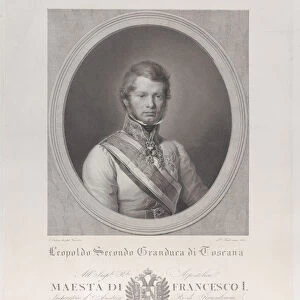 Oval portrait of Leopold II, Grand Duke of Tuscany, 1833. 1833. Creator: Paolo Toschi