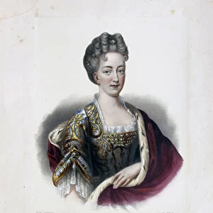 Portrait of Princess Charlotte of Brunswick-Wolfenbuttel (1694-1715), wife of Tsarevich Alexei Petro Artist: Borel, Pyotr Fyodorovich (1829-1898)