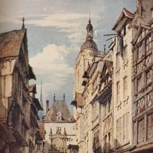 Rue De La Grosse Horloge, Rouen, 1821. Artist: Henry Edridge