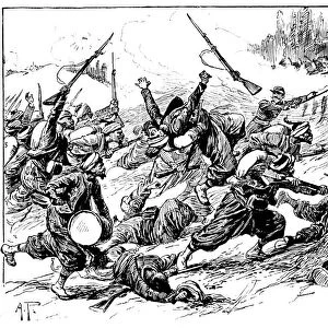 Rushing With Horrid Yells They Seized The Hill, 1902. Artist: AP