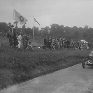 Singer competing in the Shelsley Walsh Hillclimb, Worcestershire, 1935. Artist: Bill Brunell
