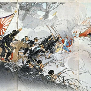 Sino-Japanese war, 19th Century. Japanese print. Private collection