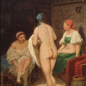 In steam bath, End 1820s. Artist: Venetsianov, Alexei Gavrilovich (1780-1847)