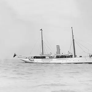 The steam yacht Schievan under way, 1911. Creator: Kirk & Sons of Cowes