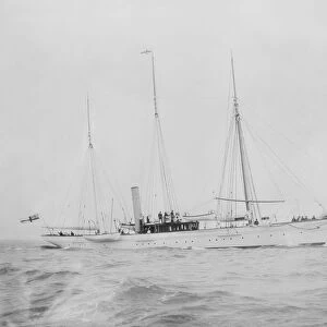 Steam yacht under way. Creator: Kirk & Sons of Cowes