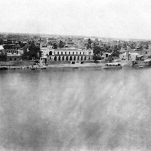 The Tigris River from the 31st British general hospital, Baghdad, Mesopotamia, WWI, 1918