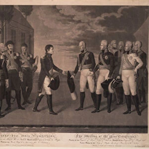 Tilsit Meeting of Three Monarchs on July 1807, 1808. Artist: Jügel, Johann Friedrich