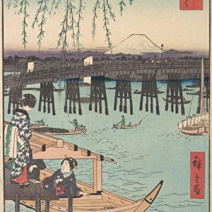 Toto, Ryogoku, from the series Thirty-six Views of Mount Fuji (Fugak... 4th month, Horse year 1858. Creator: Ando Hiroshige)