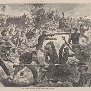 The War for the Union, 1862 - A Bayonet Charge, published 1862. Creator: Winslow Homer
