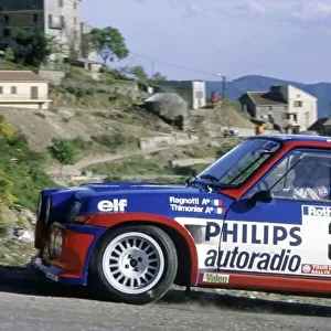 1985 World Rally Championship. Tour de Corse, Corsica, France. 2-4 May 1985. Jean Ragnotti/Pierre Thimonier (Renault 5 Maxi Turbo), 1st position. World Copyright: LAT Photographic Ref: 35mm transparency 85RALLY05