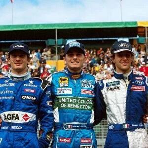 Formula One World Championship: Four Italians in the race L to R, Jarno Trulli, Giancarlo Fisichella, Luca Badoer and Alex Zanardi