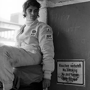 Formula One World Championship: Second placed Francois Cevert Tyrrell ignores the no smoking signs in the paddock