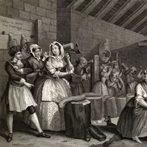 The Harlots Progress Scene In Bridewell From The Original Pictue By Hogarth From The Works Of Hogarth Published London 1833