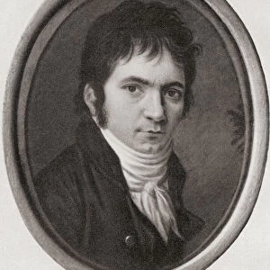 Ludwig van Beethoven, 1770 - 1827, seen here aged 33. German composer and pianist. From Ludwig van Beethoven, 1770 - 1827, Sein Leben in Bildern (His Life in Pictures)