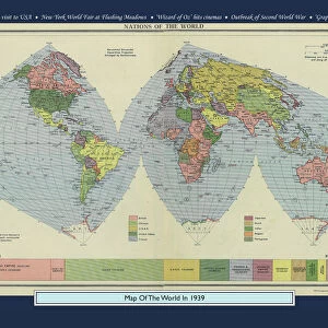 Historical World Events map 1939 US version