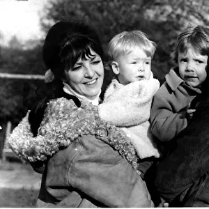 Actor Alan Rothwell with his wife and two boys Ben left