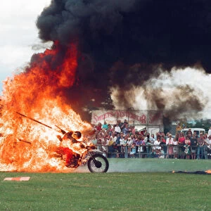 The British Steel Gala -The Magnificent 7 motorcycle team in action. 4th July 1993