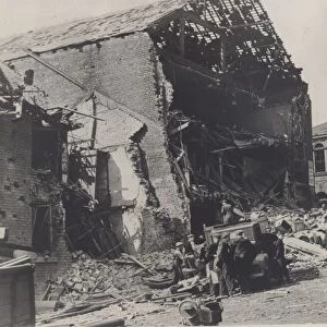 A cinema suffered severe damage during an enemy air raid over a North East coast town