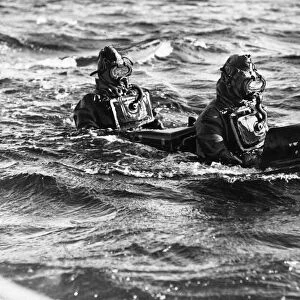 Two crew of Royal Navy Chariot "human torpedos"
