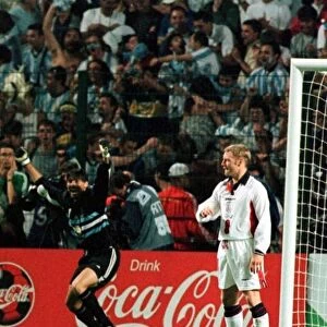 David Batty after missing penalty June 1998 against Argentina in penalty shoot out