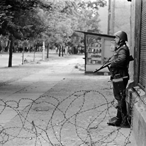 East-West Berlin border. 13th August 1961 At midnight on 13th August