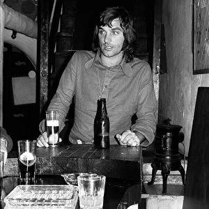 George Best drinking in the bar Gomila June 1972
