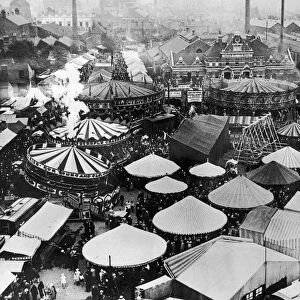 The Great Fair at Pool Meadow, Coventry. Circa 1920