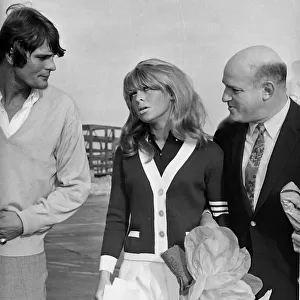 Julie Christie with film director John Schlessinger 1966 and boyfriend Don Bessant