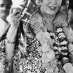Margaret Thatcher during her tour of India -20th April 1981