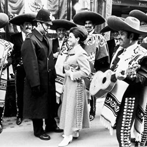 Mexican singer Maria de Lourdes tries her charms on a London policeman to no avail
