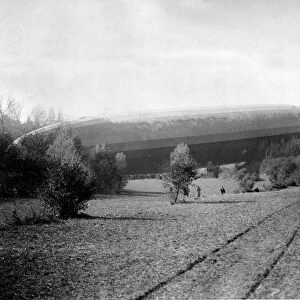 The near intact wreckage of Zeppelin airship L49 brought down in