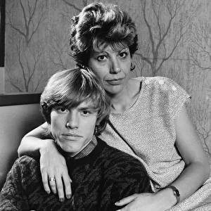Pat Andrews, former girlfriend of Rolling Stones Brian Jones with their son Mark, aged 23