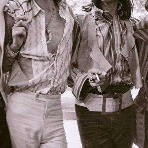 Rolling Stones : Mick Jagger & Keith Richards at a photocall in Hyde Park 13 June 1969