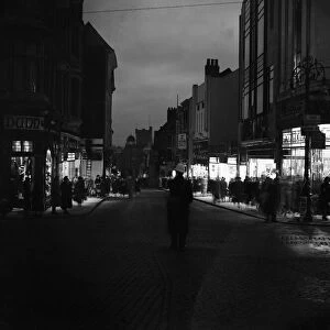 Smithford Street, Coventry in blackout 1st December 1939