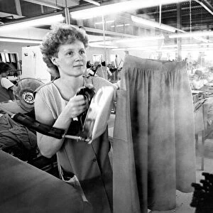 Staff at work on the shop floor of J & J Fashions in South Shields