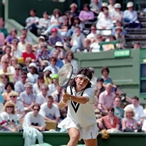 Wimbledon Tennis. Miss A. Sanchez Vicario. July 1991 91-4196-136
