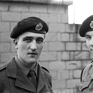 Two young soldiers at Royal Engineers recruiting scheme at Giillingham in Kent