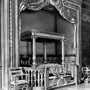 Alcove with the bed of Henry IV, king of France, work preserved in the Louvre Museum, Paris